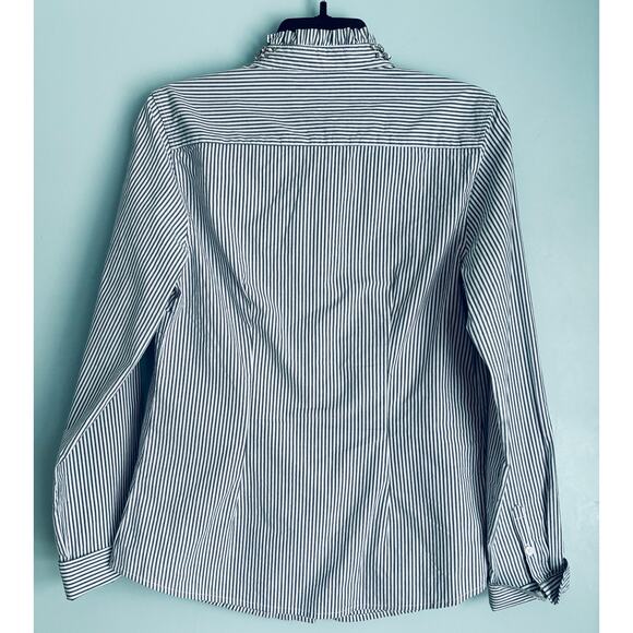 ELLE Button Up Blouse Jewel Embellished Collar Elegant Glamour Women's 6 - Picture 7 of 9